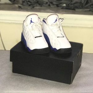 White and Blue Jordan 13